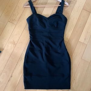 Dynamite Black Bandage Bodycon Dress - size S